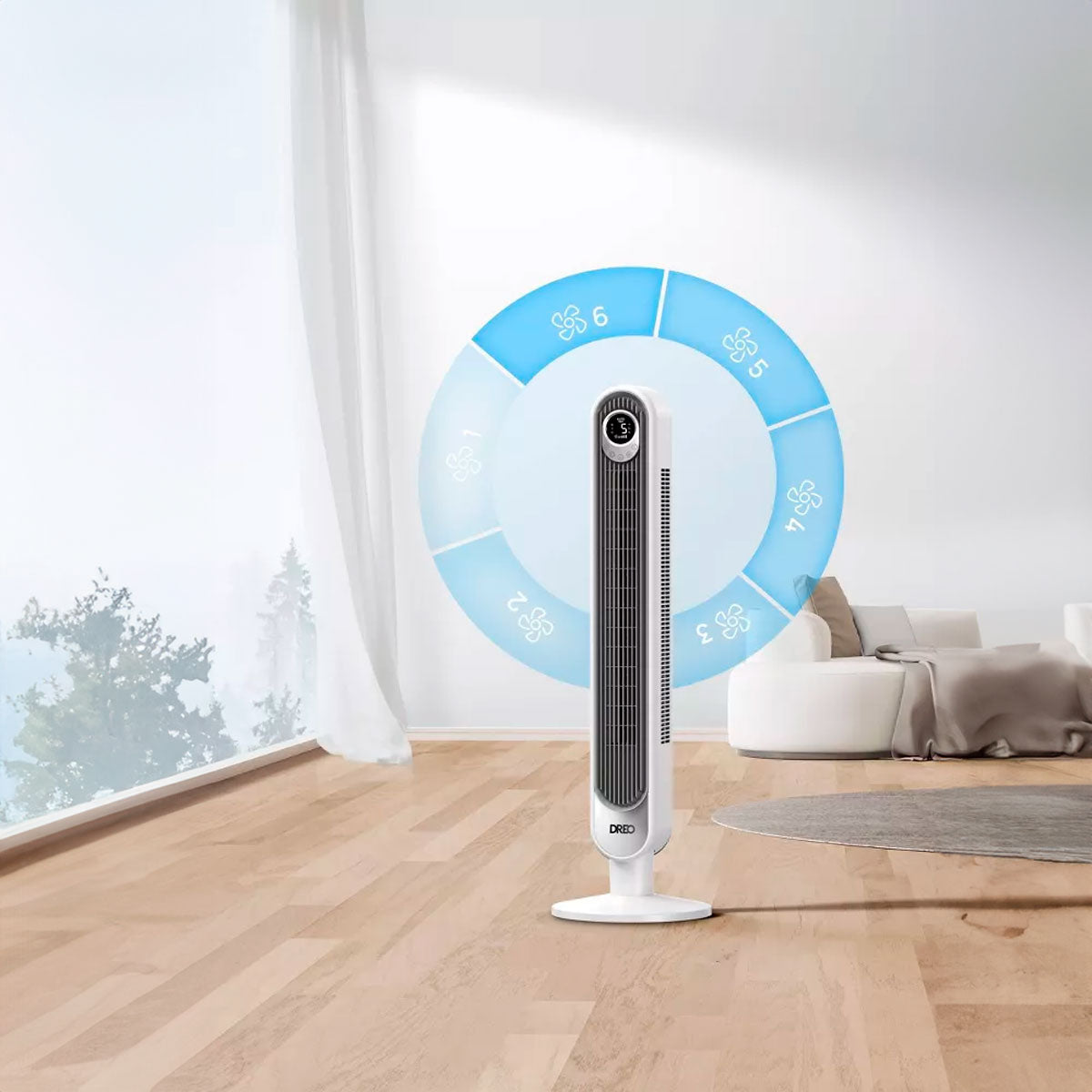 Ventilador de Torre Remoto Oscilante sin Aspas, Dreo 42" Cruiser Pro T1