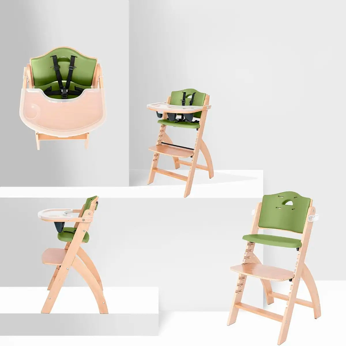 Silla Alta de Madera con Bandeja, Abiie Beyond