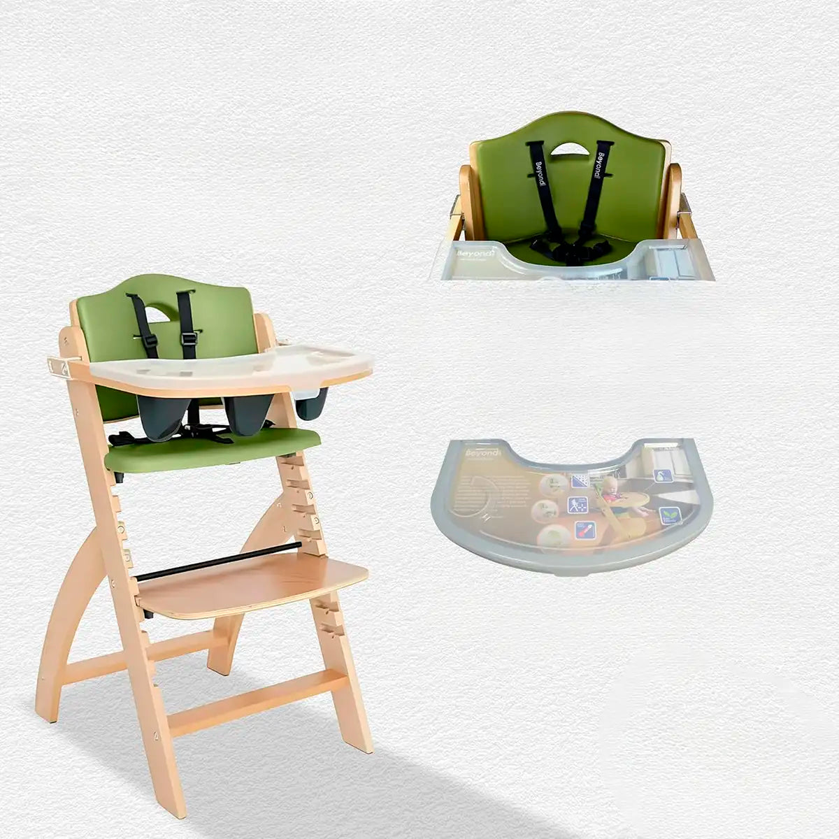 Silla Alta de Madera con Bandeja, Abiie Beyond