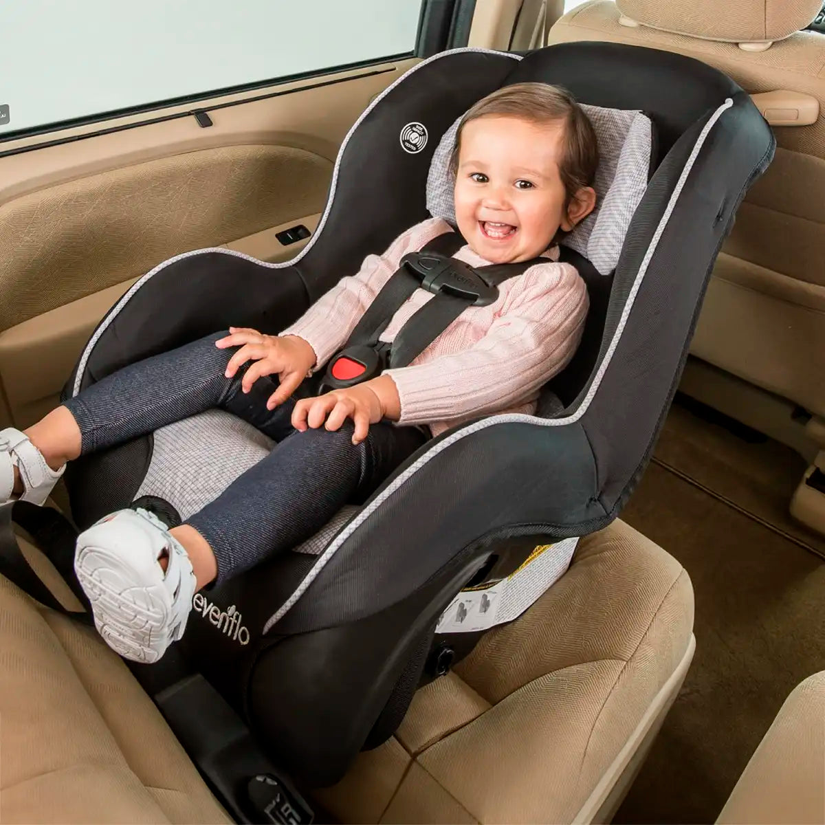 Silla de Coche Convertible, Evenflo, Color Gris