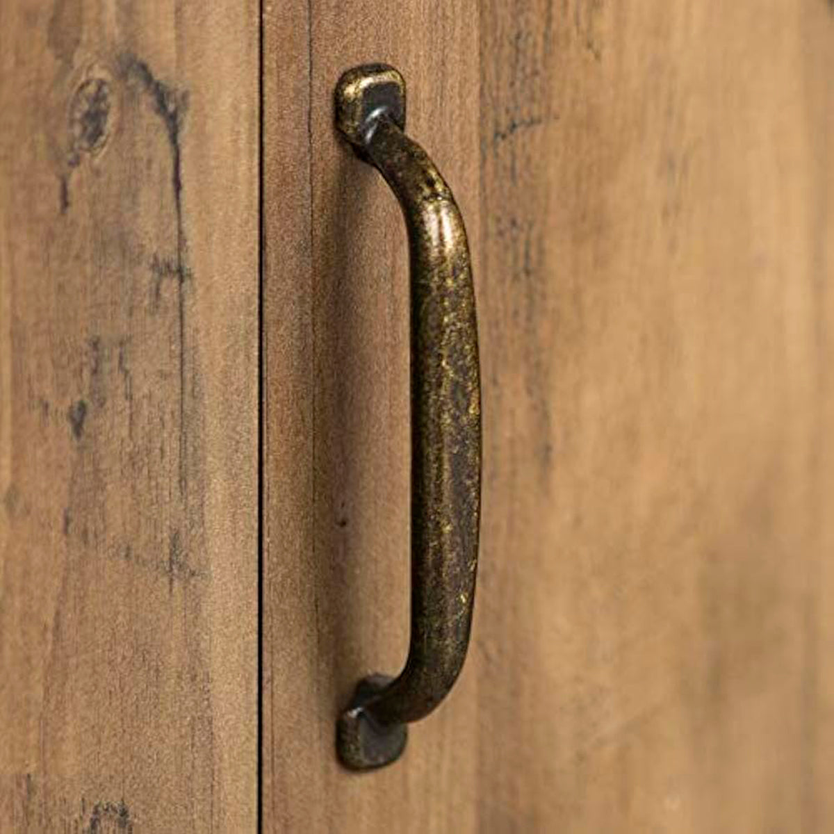 Mueble de TV con Puerta de Granero de Roble Rústico