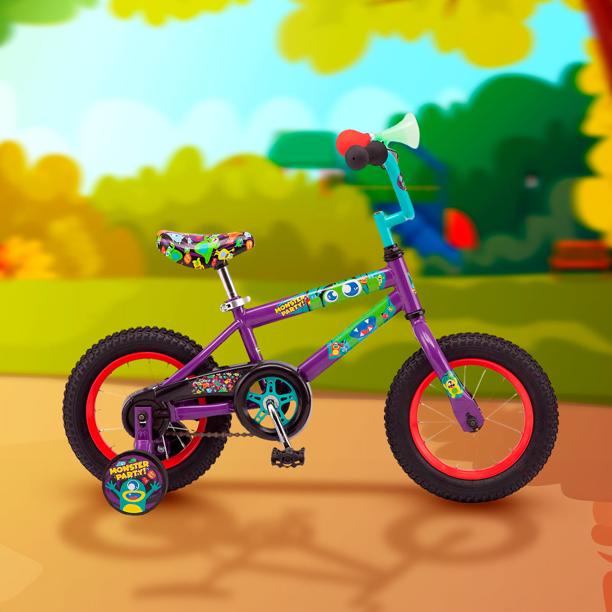 Bicicleta Entrenadora para Niños, Pacific Funny Monsters, rodada 12