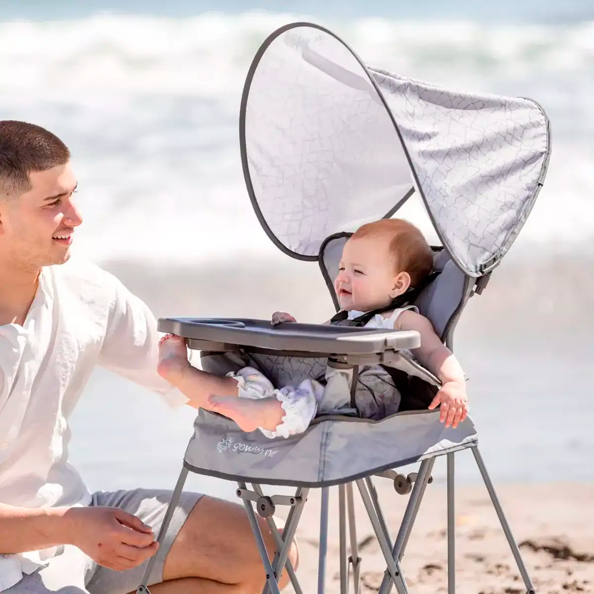 Silla Alta Portátil con Dosel, Baby Delight