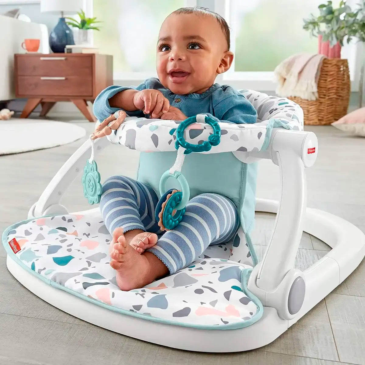 Silla de Bebé Portátil con Bandeja y Juguetes, Fisher-Price