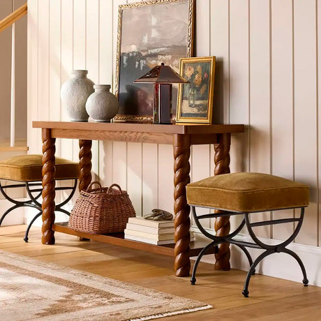 Reposapiés, Metal, Color Marrón, Threshold