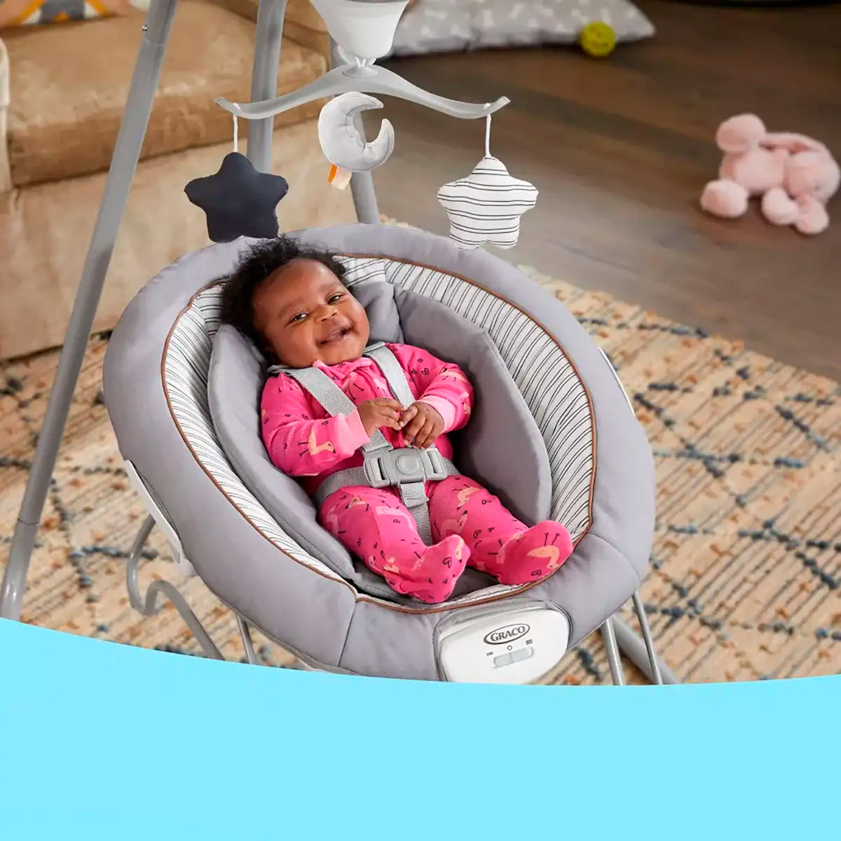 Columpio para Bebé, Graco Simple Sway, Color Gris