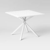 Mesa de Comedor de Patio Cuadrada para 4 Personas, Color Blanco, Threshold
