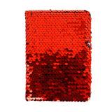 Cuaderno Lentejuelas, Doble Vista, Color Rojo
