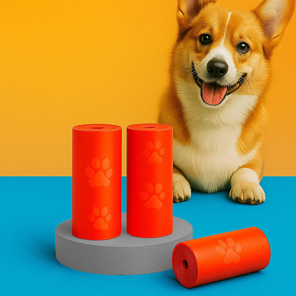 Bolsas para Desechos de Perros, Color Rojo, 3 Rollos