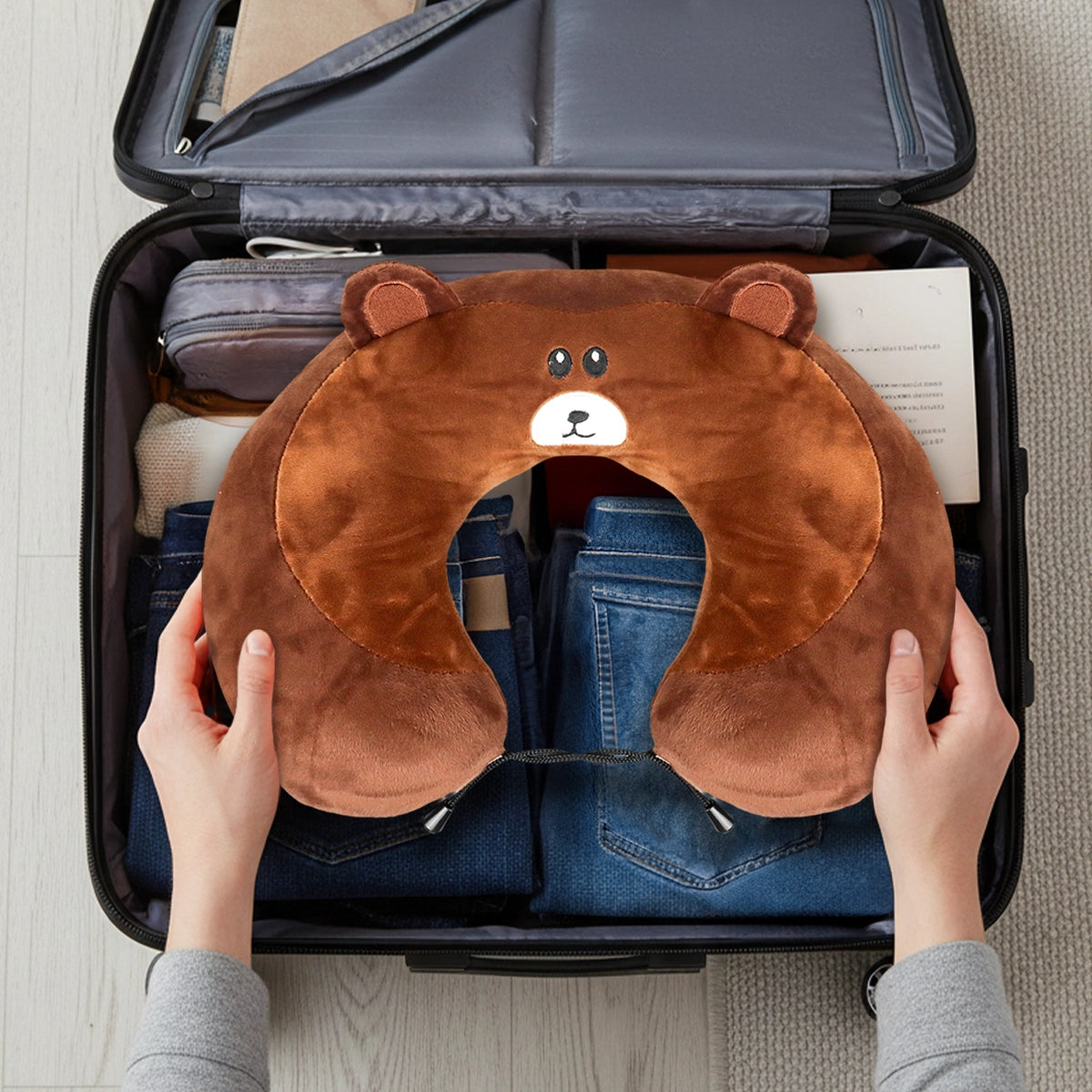 Almohada de Viaje Ergonómica, Diseño Oso