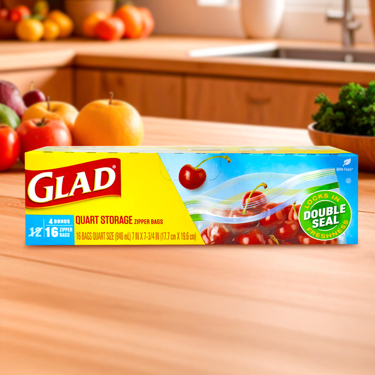 Bolsas de Plástico con Cierre Hermético, Glad, 16 pzas