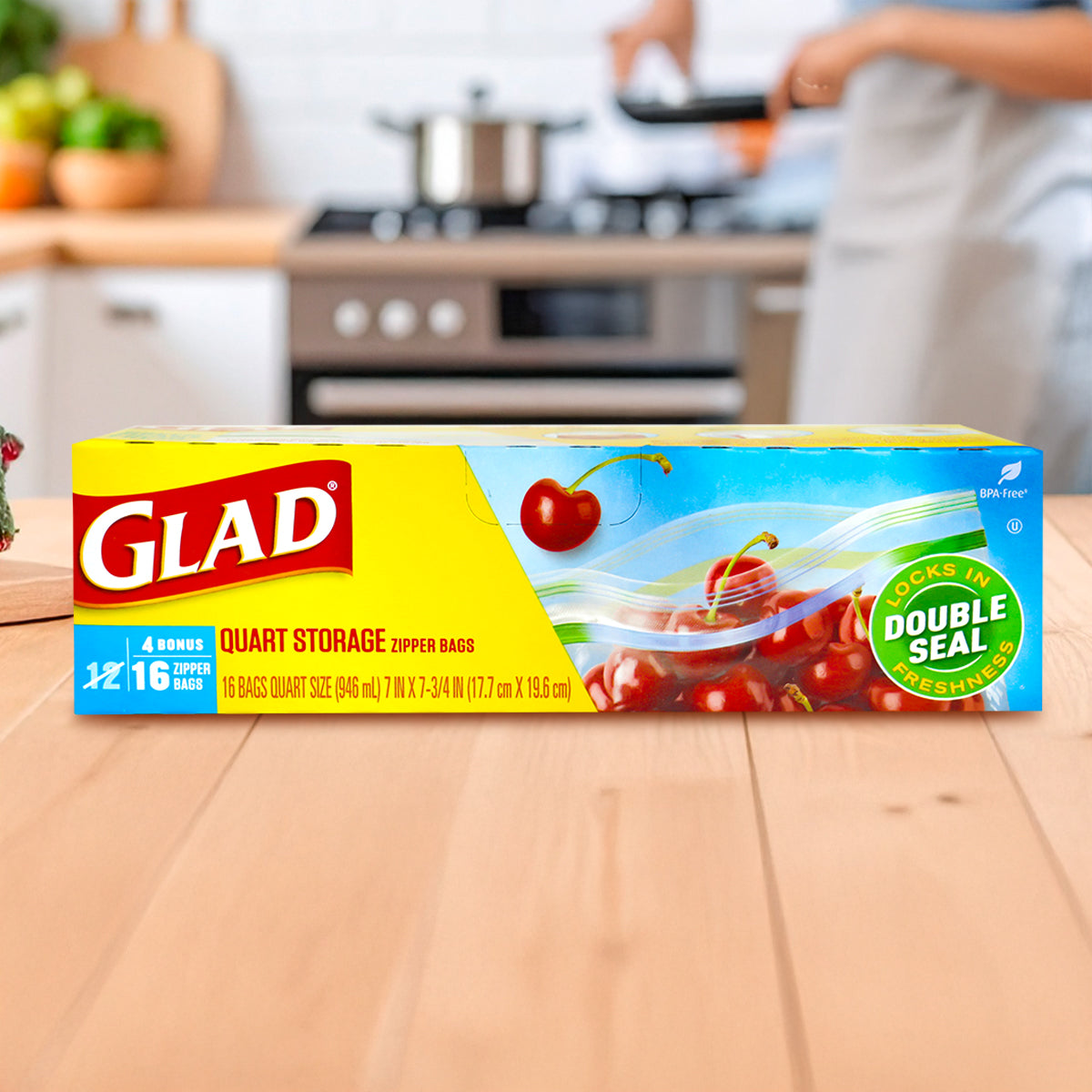 Bolsas de Plástico con Cierre Hermético, Glad, 16 pzas