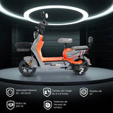 Bicicleta Eléctrica Gris con Naranja Kiwo KL 800