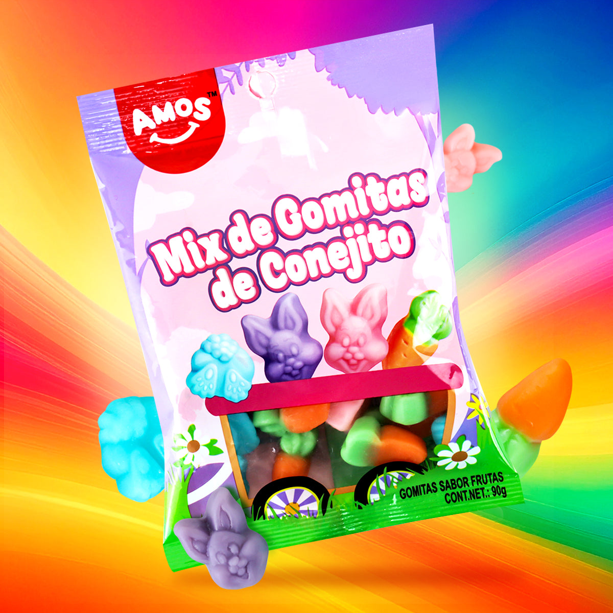 Mix de Gomitas de Conejito, Amos, 90 g
