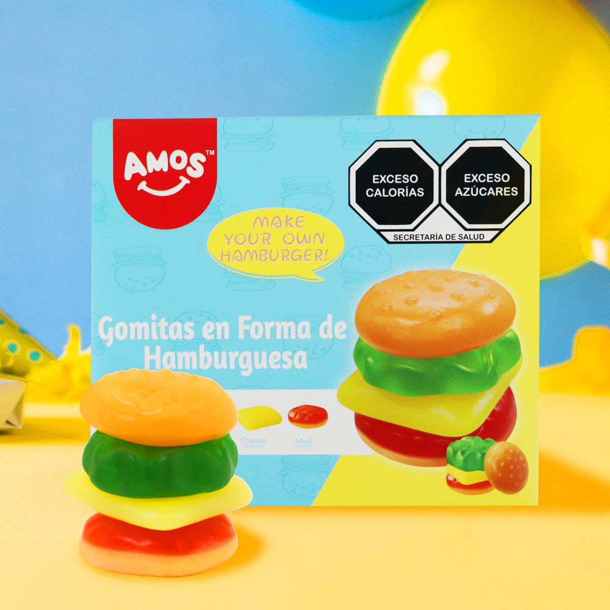Gomitas Hamburguesa, Amos, 80 g