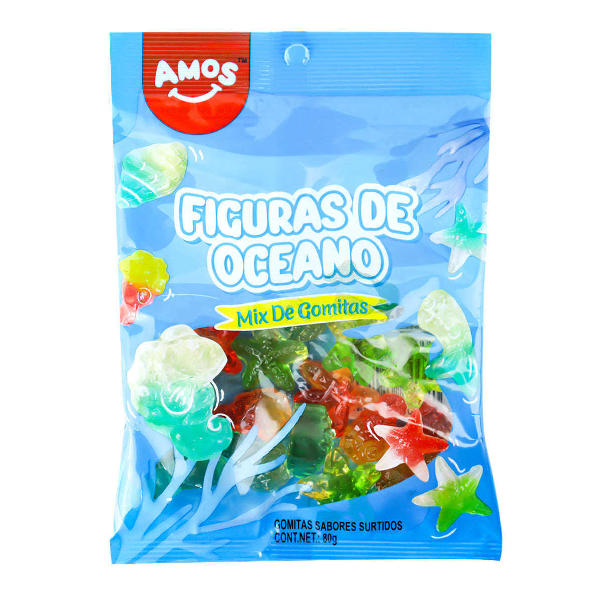Gomitas, Figuras de Océano, Amos, 80 g