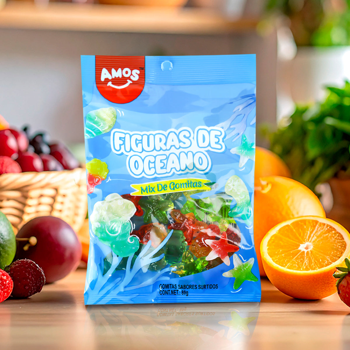 Gomitas, Figuras de Océano, Amos, 80 g
