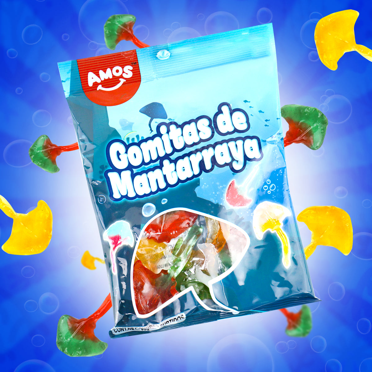 Gomitas en Forma de Mantarraya, Amos, 80 g