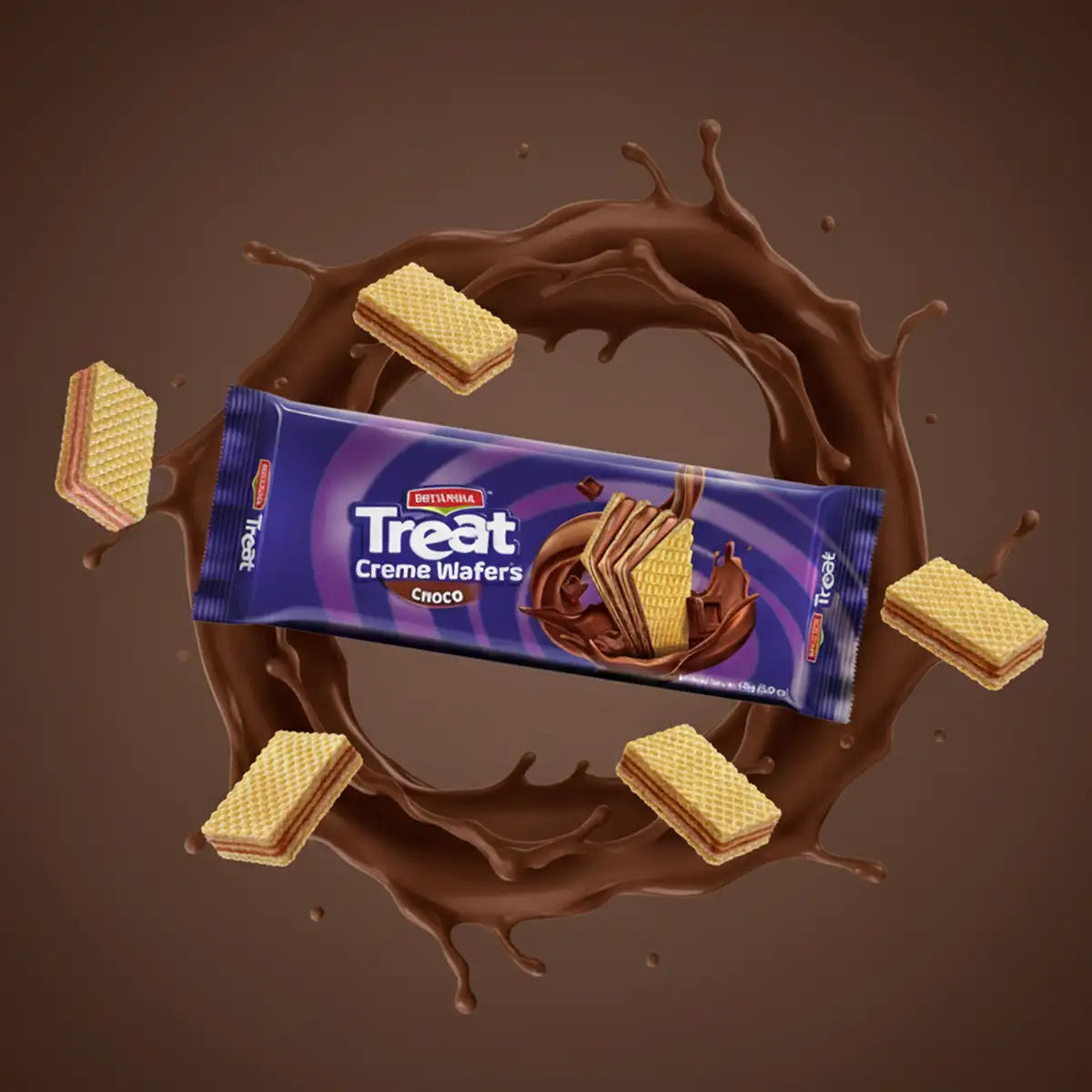 Galletas Britannia Treat Wafer Chocolate, 150 g