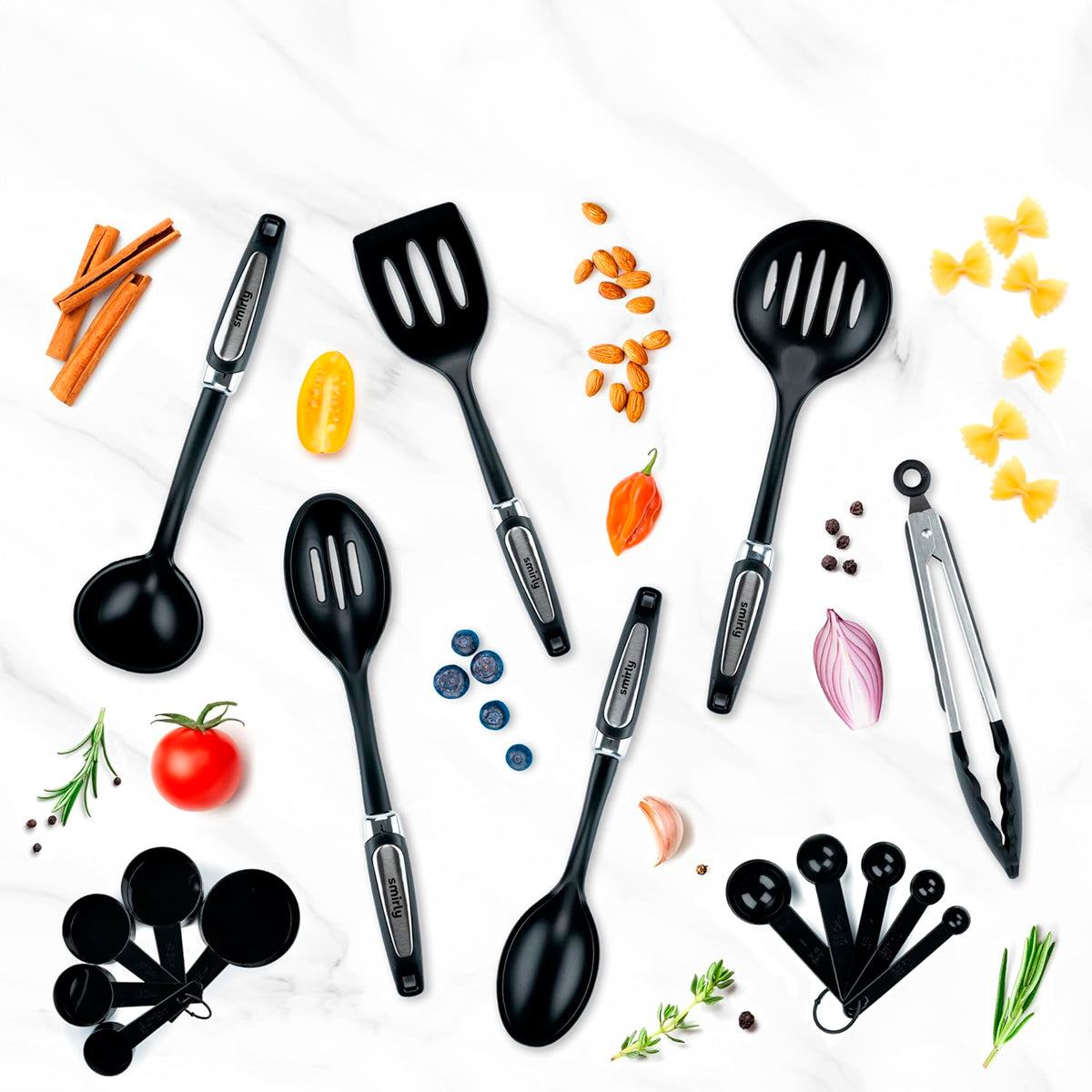Juego de Utensilios de Cocina de Silicona Antiadherentes, Smirly, 16 Piezas