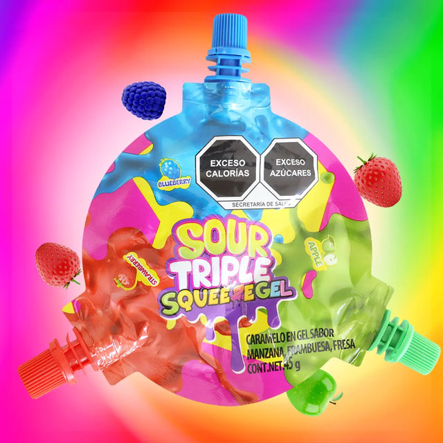 Caramelo Ácido en Gel de Sabores, 45 gr