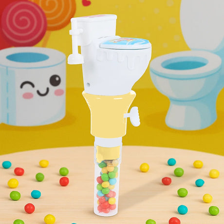Dulce en Contenedor de Inodoro, Color Amarillo