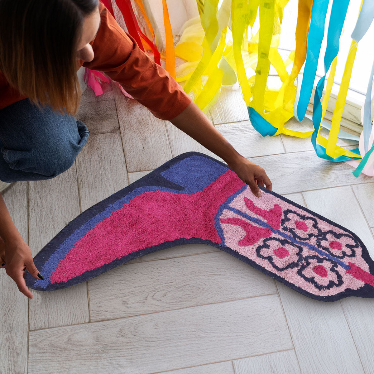 Alfombra Decorativa en Forma de Bota