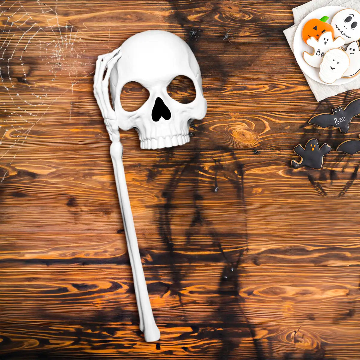 Media Máscara, Cráneo, Disfraz de Halloween