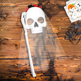 Media Máscara, Cráneo con Velo, Disfraz de Halloween