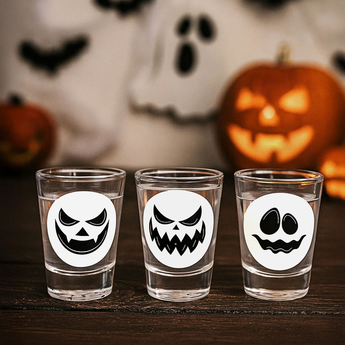 Stickers con Diseño de Halloween para Shots