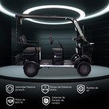 Kiwo, Vehículo Eléctrico con Techo, Modelo BTY001, Color Negro
