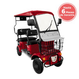 Kiwo, Vehículo Eléctrico con Techo, Modelo BTY001, Color Rojo