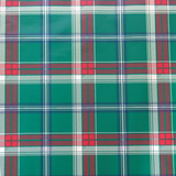 Papel para Envolver Regalos Navideño, Diseño Cuadros, Color Verde