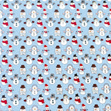 Papel para Envolver Regalos Navideño, Muñeco de Nieve, Color Azul