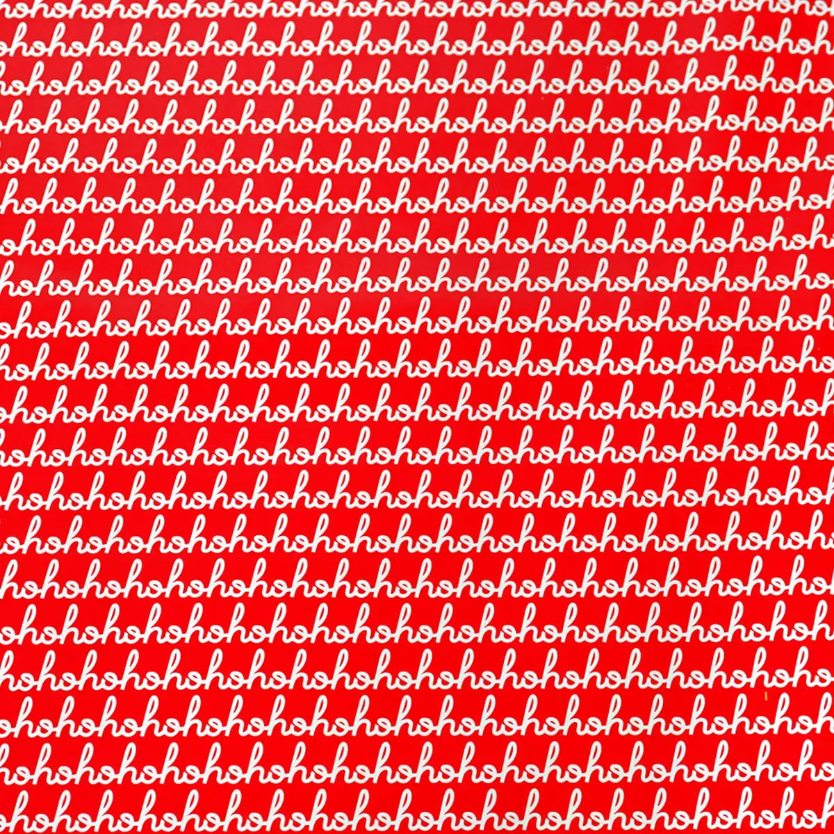 Papel para Envolver Regalos Navideño, hohoho, Color Rojo