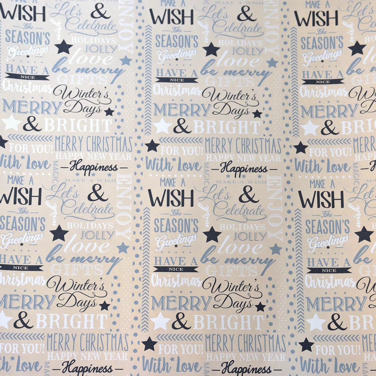 Papel para Envolver Regalos Navideño, Diseño Tipografía