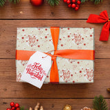 Papel para Envolver Regalos Navideño, Diseño Holly Jolly