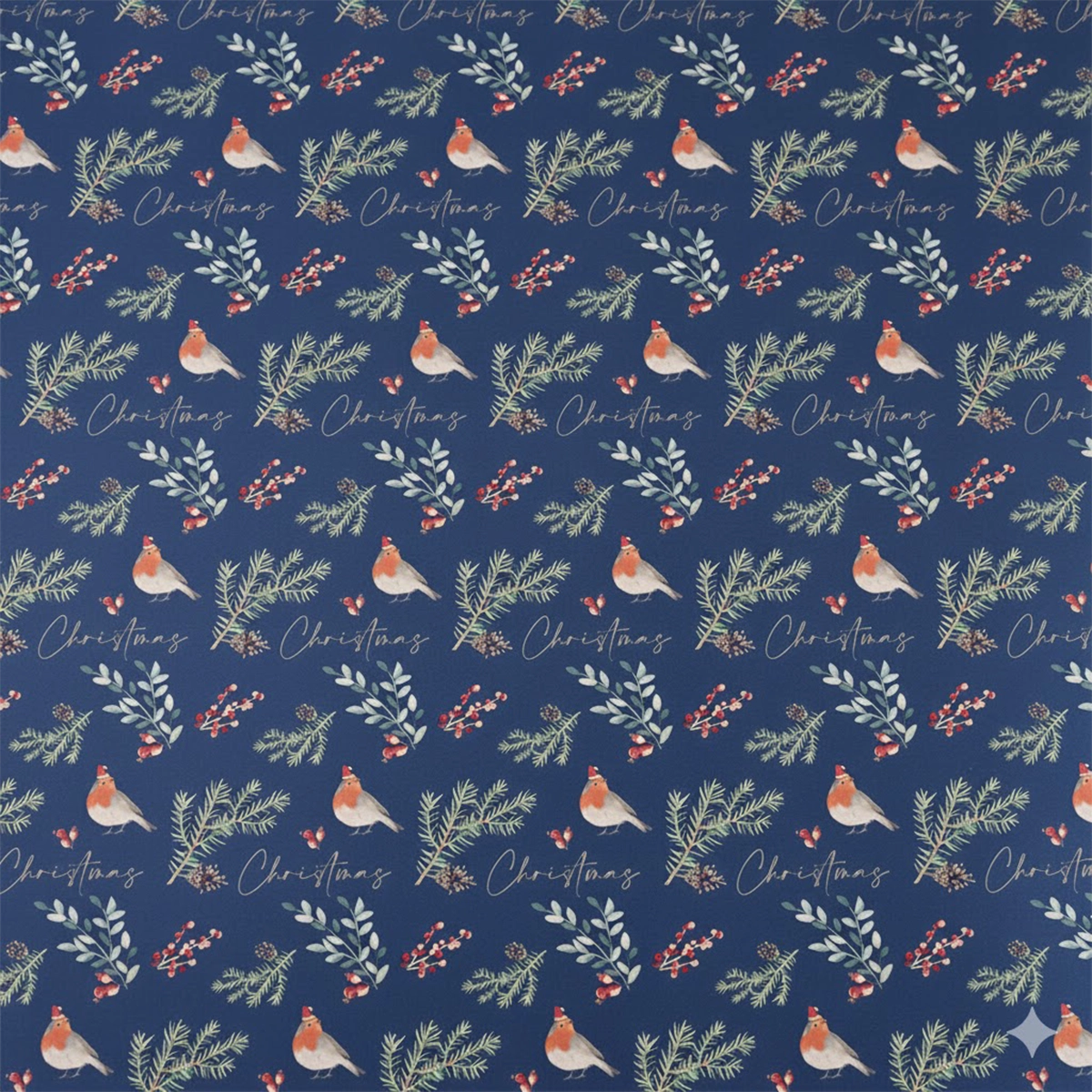 Papel para Envolver Regalos Navideño, Diseño Muérdago