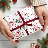 Papel para Envolver Regalos Navideño, Diseño Puntos