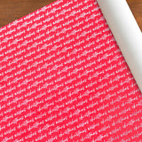 Papel Navideño para Envolver Regalos, Christmas Wishes, Color Rojo