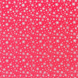 Papel Navideño para Envolver Regalos, Copos de Nieve, Color Rojo