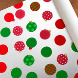 Papel Navideño para Envolver Regalos, Diseño Esferas