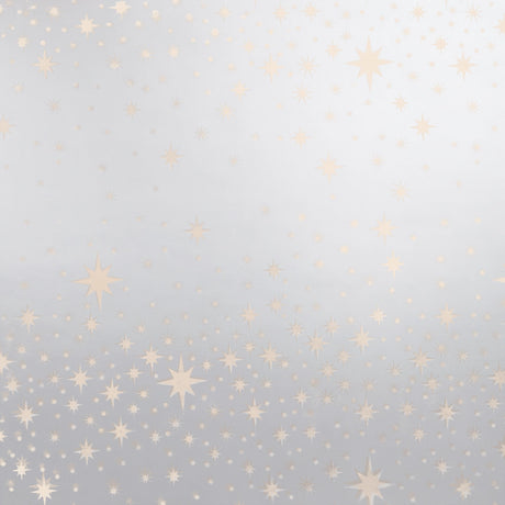 Papel Navideño para Envolver Regalos, Estrellas, Color Plata