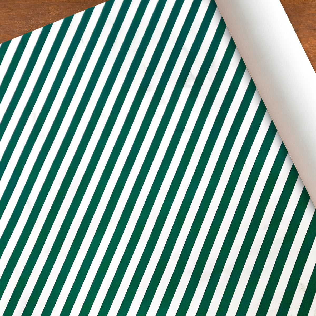 Papel Navideño para Envolver Regalos, Color Verde y Plata