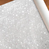 Papel Navideño para Envolver Regalos, Merry Christmas, Brillante