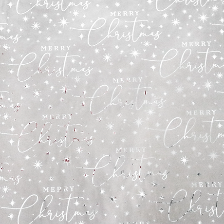 Papel Navideño para Envolver Regalos, Merry Christmas, Brillante