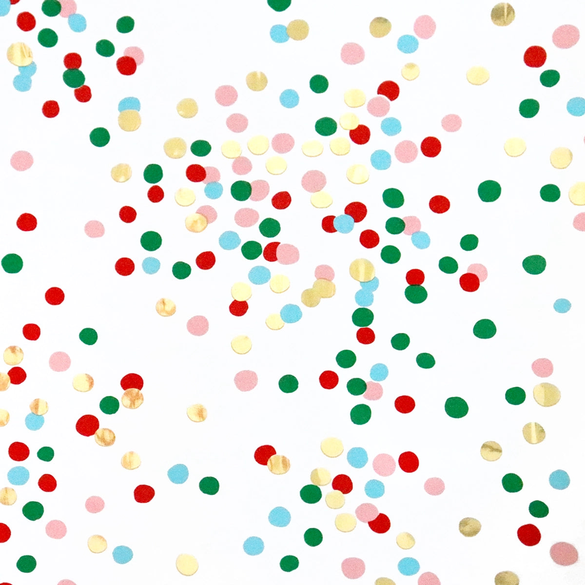 Papel Navideño para Envolver Regalos, Confeti