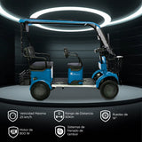 Kiwo, Vehículo Eléctrico con Techo, Modelo BTY001, Color Azul Metálico