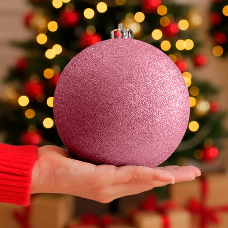 Esfera Jumbo Navideña, Glitter, Color Vino