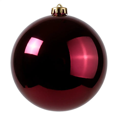 Esfera Jumbo Navideña, Brillante, Color Vino